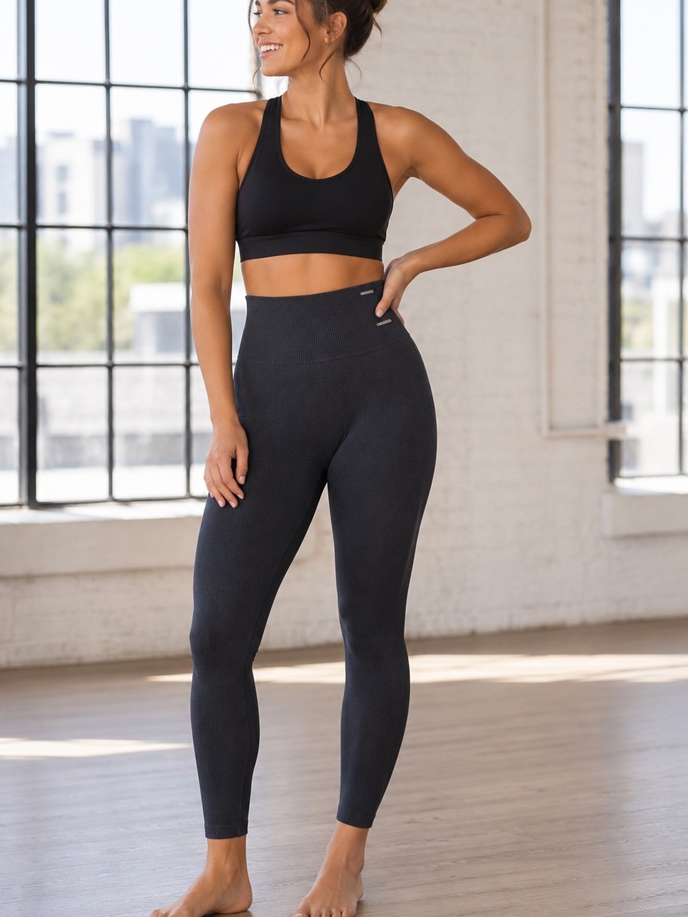 Savage X Fenty Seamless Rib high-waisted leggings